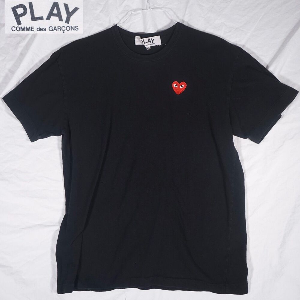 Comme des Garçons PLAY T-Shirt Black Red Heart Mens XXL